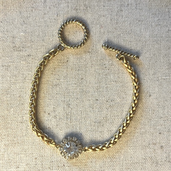 ✨ Gold Plated Swarovski Crystal Snake Chain Bracelet - Picture 3 of 5